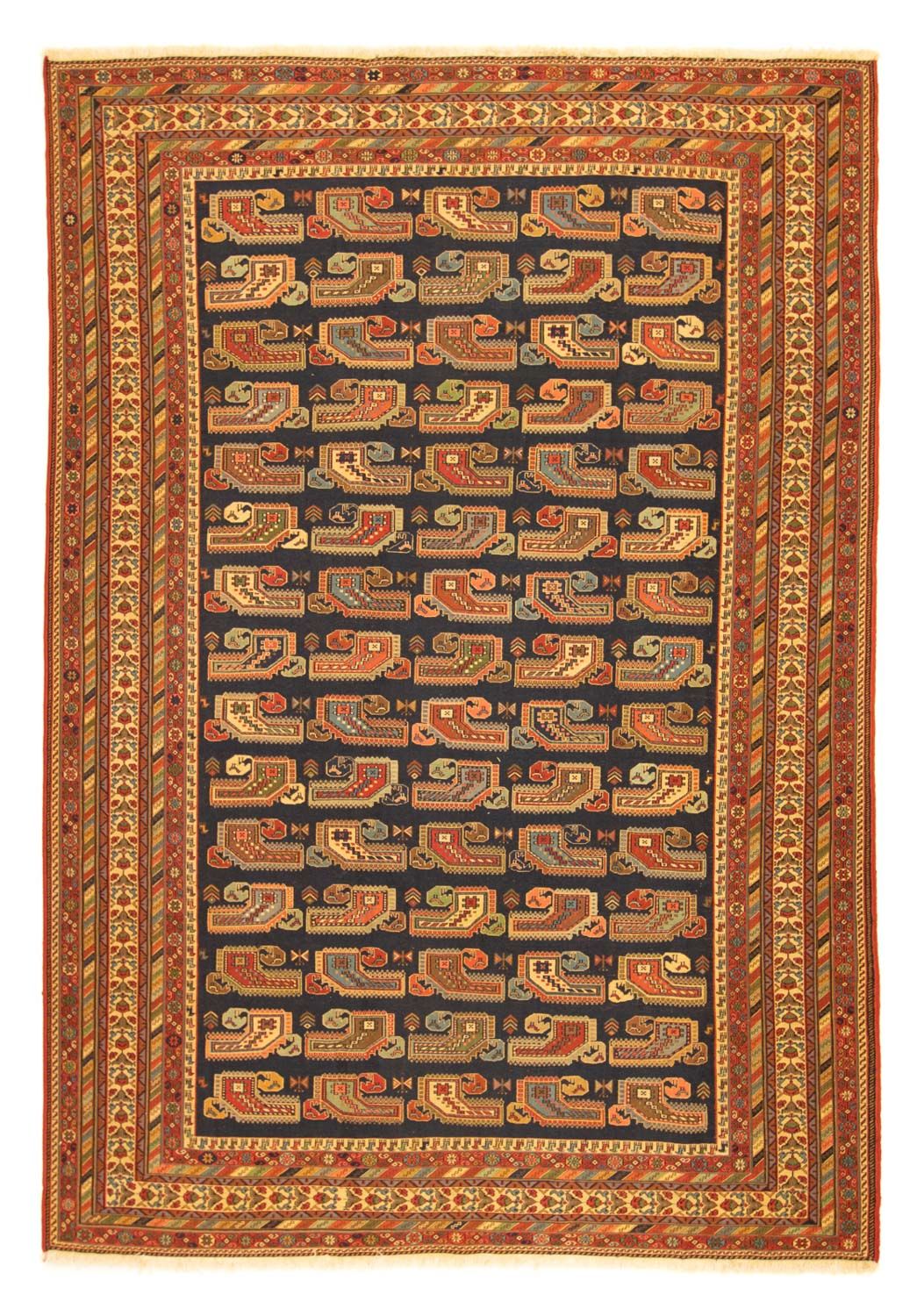 Persisk tæppe - Nomadisk - 283 x 194 cm - mørkeblå