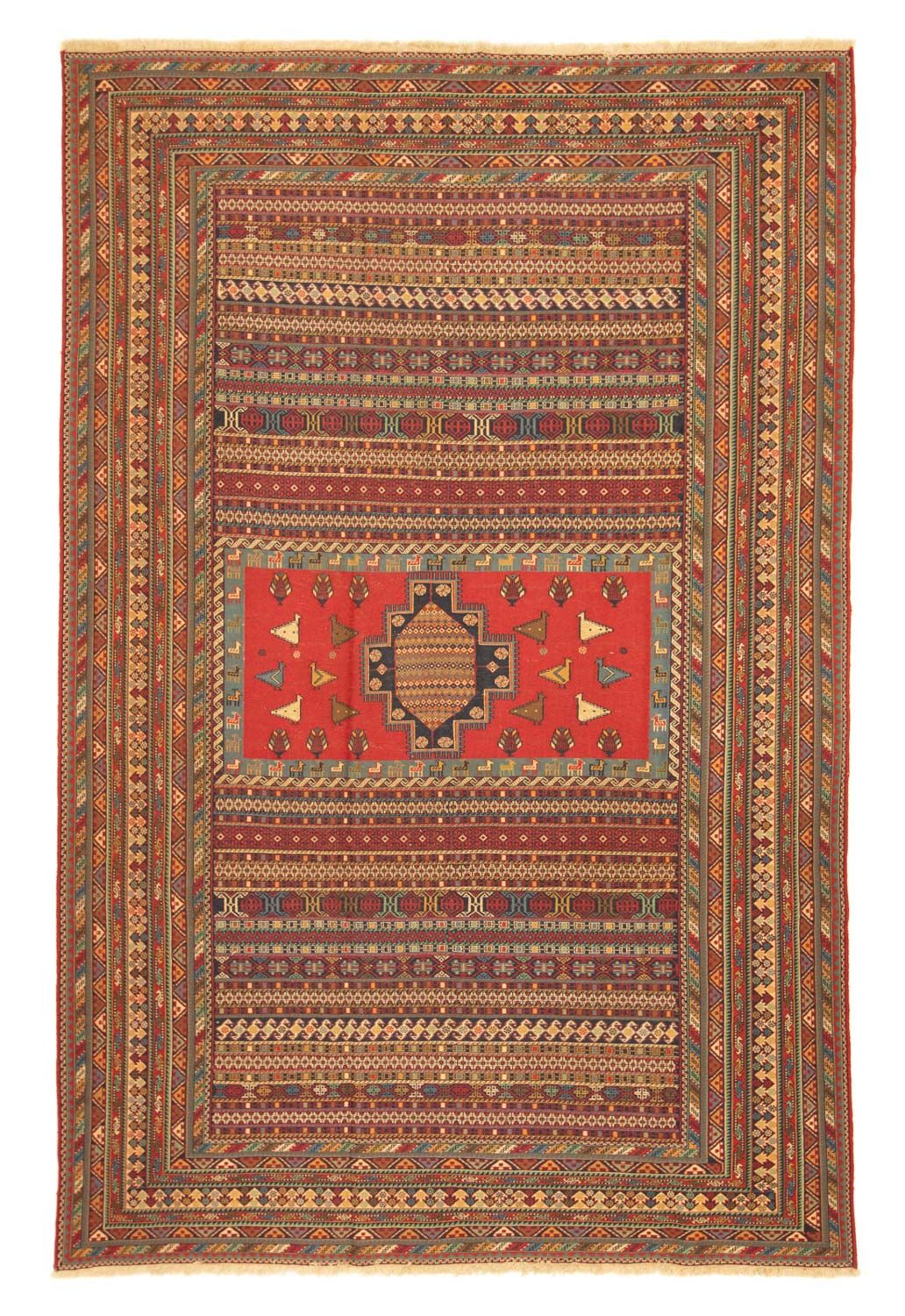 Persisk tæppe - Nomadisk - 300 x 192 cm - flerfarvet