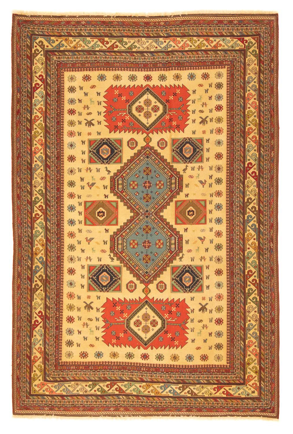 Persisk tæppe - Nomadisk - 298 x 201 cm - guld