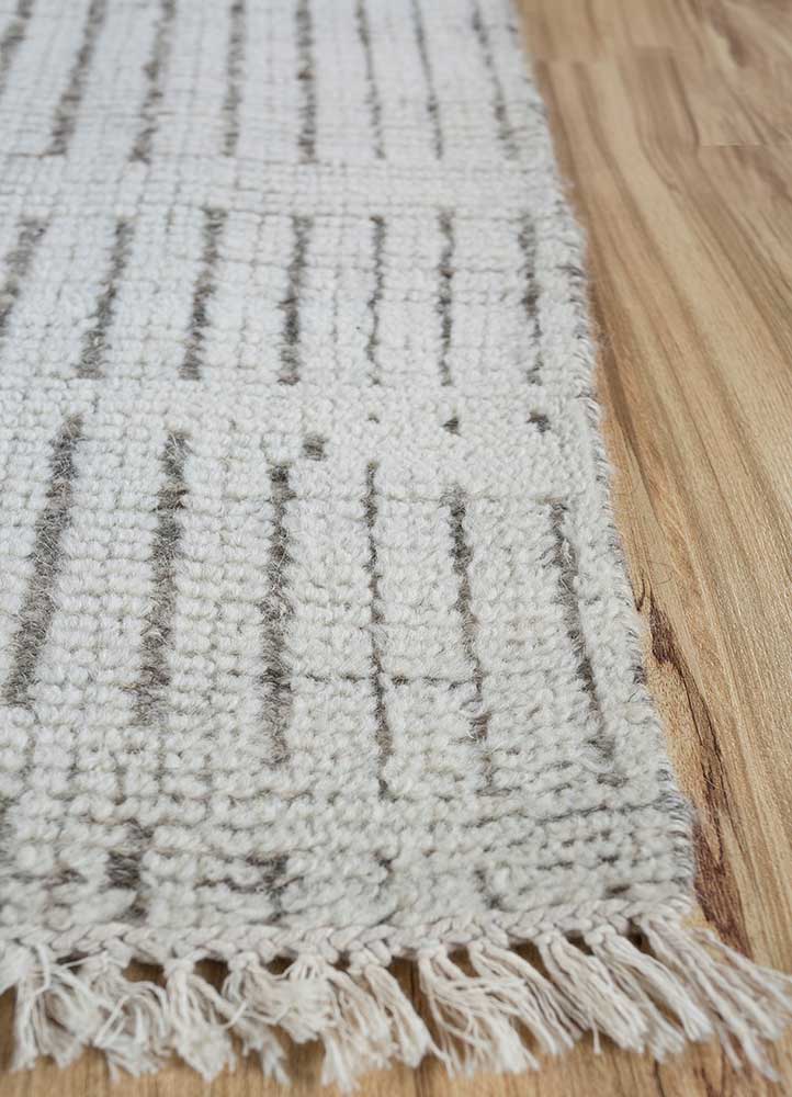 Uldtæppe firkantet  - 75 x 75 cm - creme