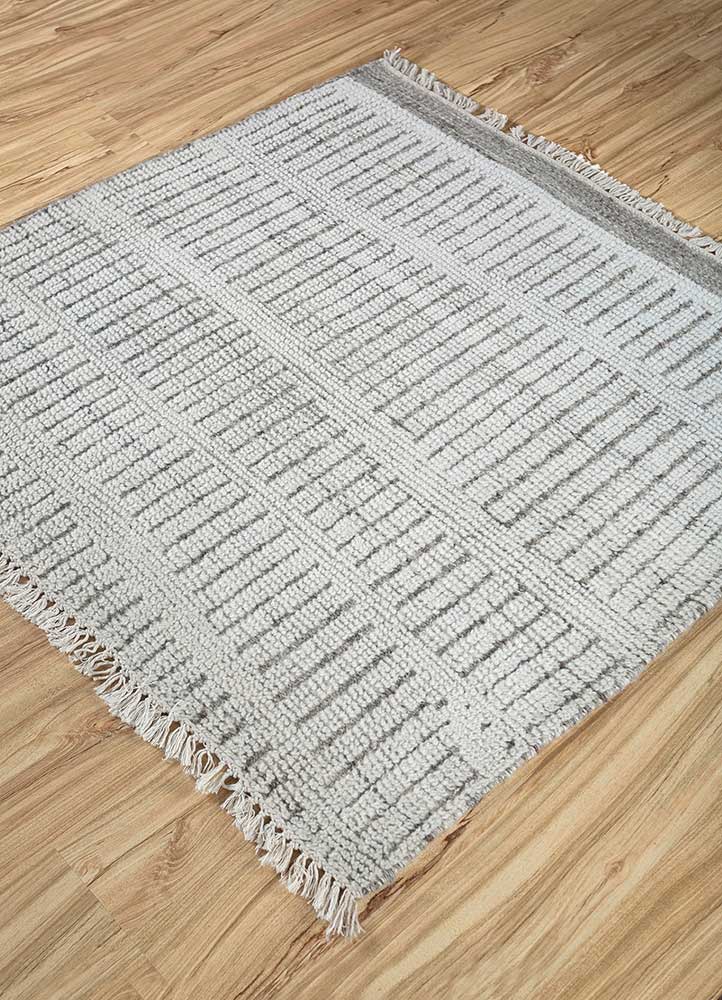 Uldtæppe firkantet  - 75 x 75 cm - creme
