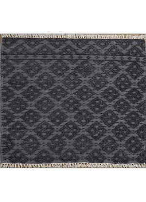 Viskose tæppe firkantet  - 75 x 75 cm - antracit