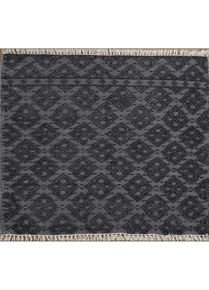 Viskose tæppe firkantet  - 75 x 75 cm - antracit