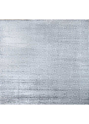 Viskose tæppe firkantet  - 345 x 345 cm - sølv