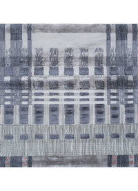 Viskose tæppe firkantet  - 90 x 90 cm - flerfarvet