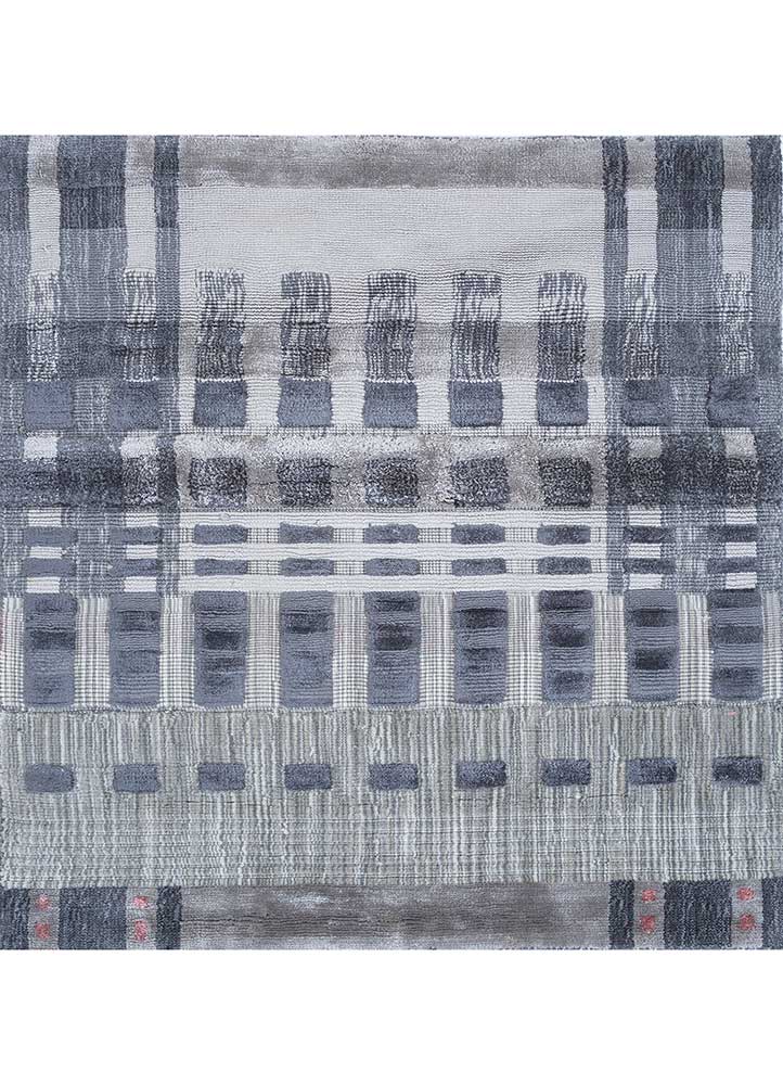 Viskose tæppe firkantet  - 90 x 90 cm - flerfarvet