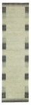 Løber Gabbeh-tæppe - Indus - 200 x 80 cm - sølv