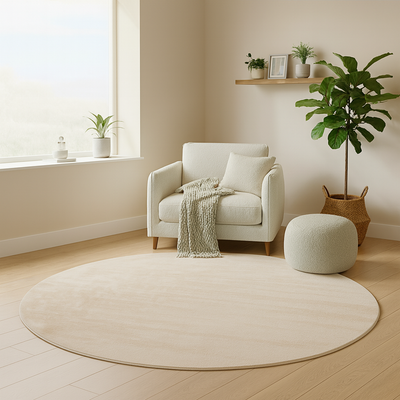 Gabbeh-tæppe - Softy - Uni - rundt