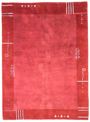 Nepal Tæppe - 230 x 160 cm - rød