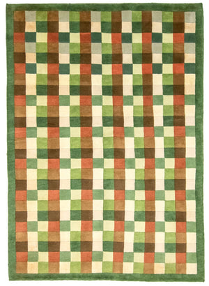 Nepal Tæppe - 230 x 160 cm - grøn
