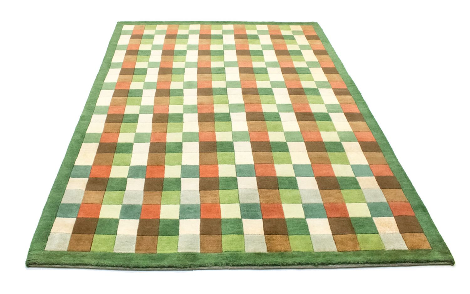 Nepal Tæppe - 230 x 160 cm - grøn