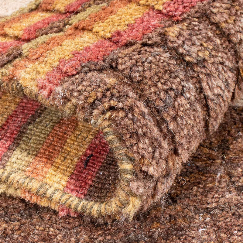 Gabbeh Tæppe - Loribaft Softy - 150 x 100 cm - mørkebrun