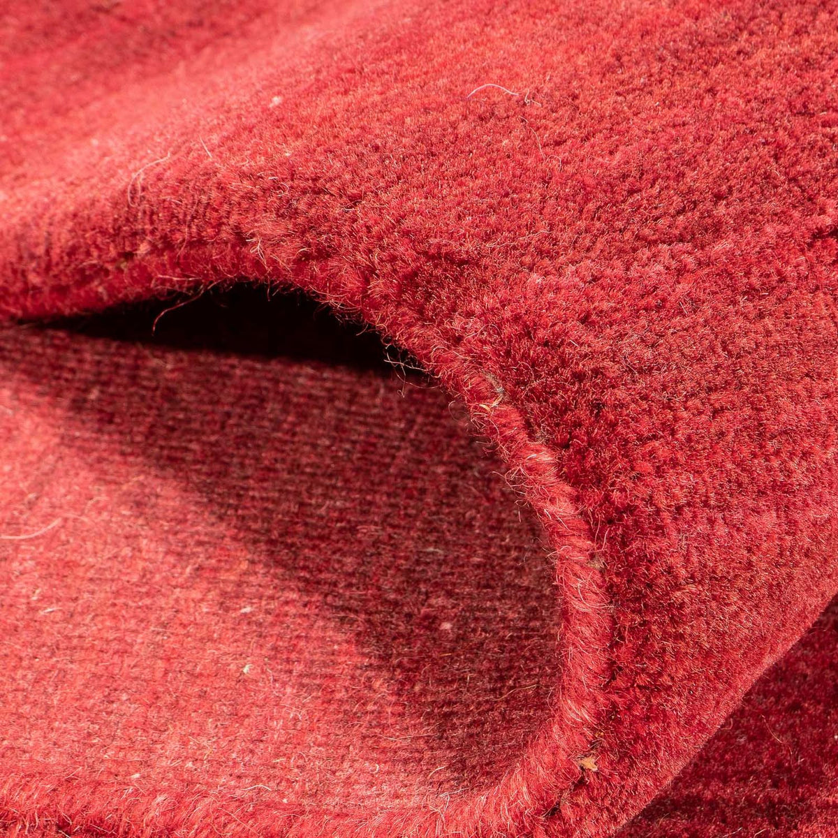 Gabbeh Tæppe - Loribaft Softy - 240 x 170 cm - mørkerød
