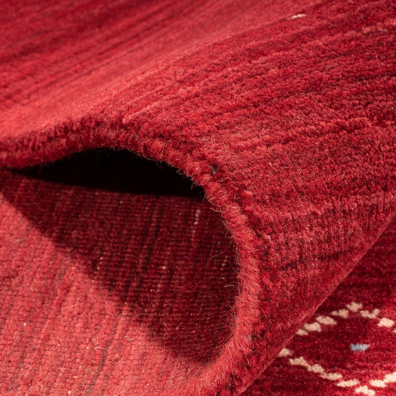 Gabbeh Tæppe - Loribaft Softy - 240 x 170 cm - mørkerød