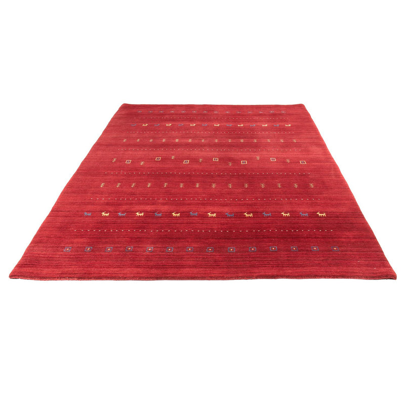 Gabbeh Tæppe - Loribaft Softy - 240 x 170 cm - mørkerød