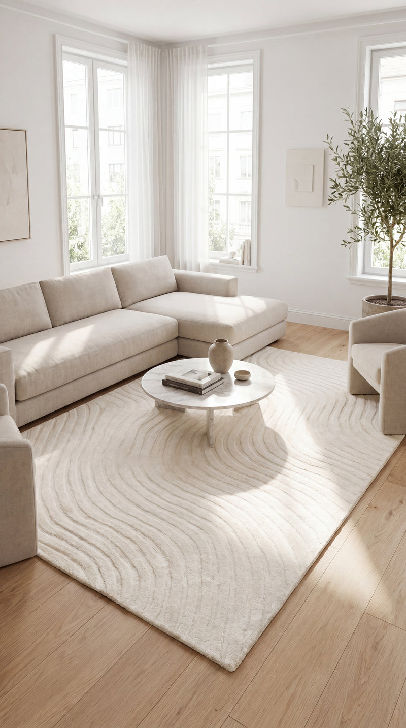 Uldtæppe - Nordic Minimalism - rektangulær