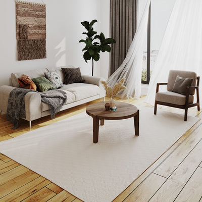 Uldtæppe - Soft Snowdrift - rektangulær