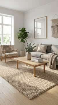 Uldtæppe - Filtkugle - Mosaik - rektangulær