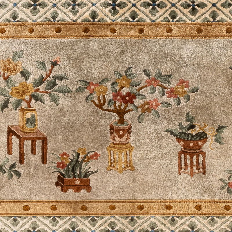 Silketæppe - China Silk - 154 x 93 cm - mørk beige