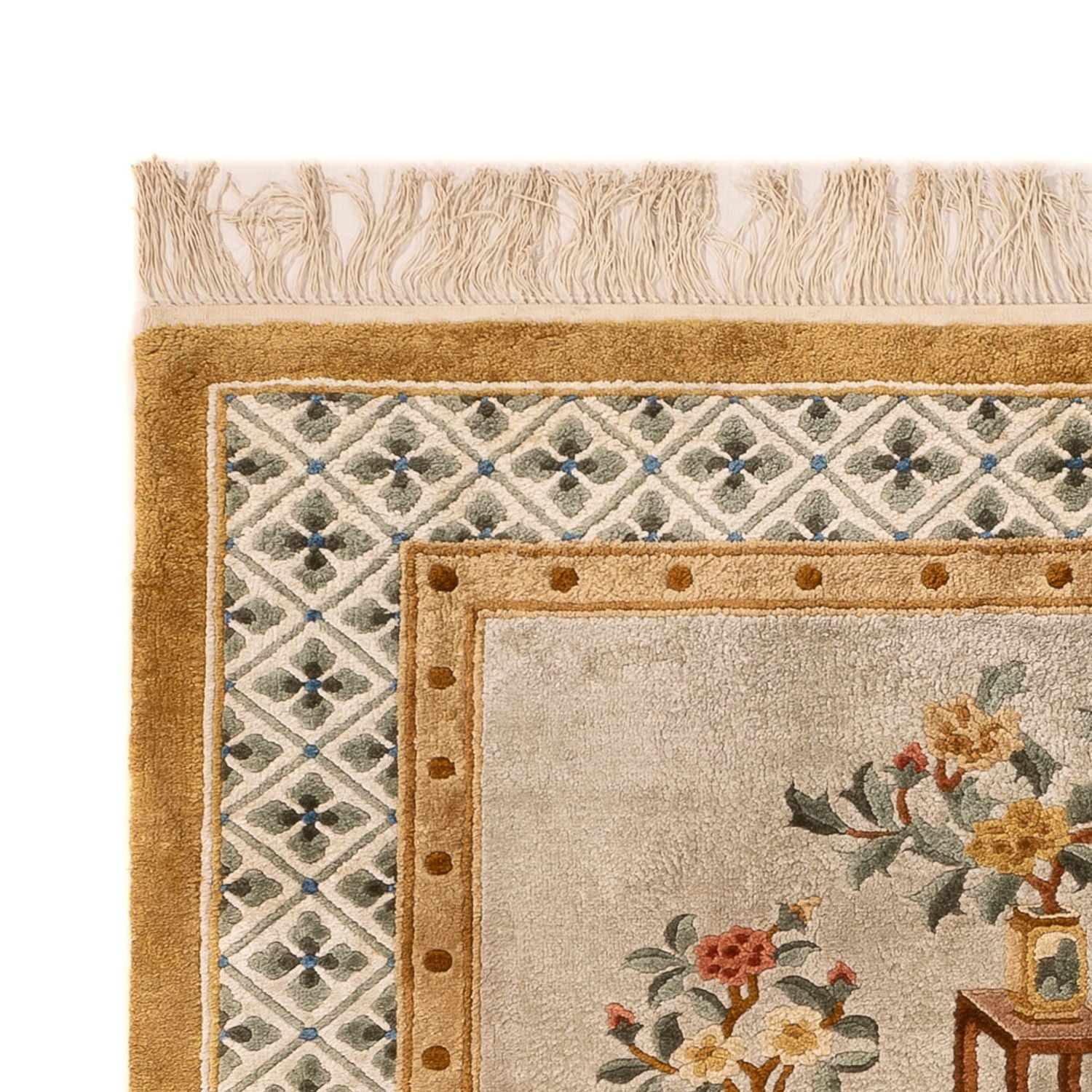 Silketæppe - China Silk - 154 x 93 cm - mørk beige