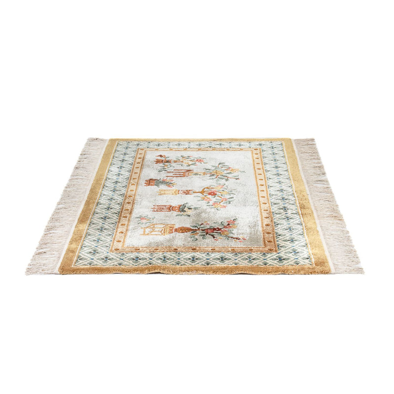 Silketæppe - China Silk - 154 x 93 cm - mørk beige
