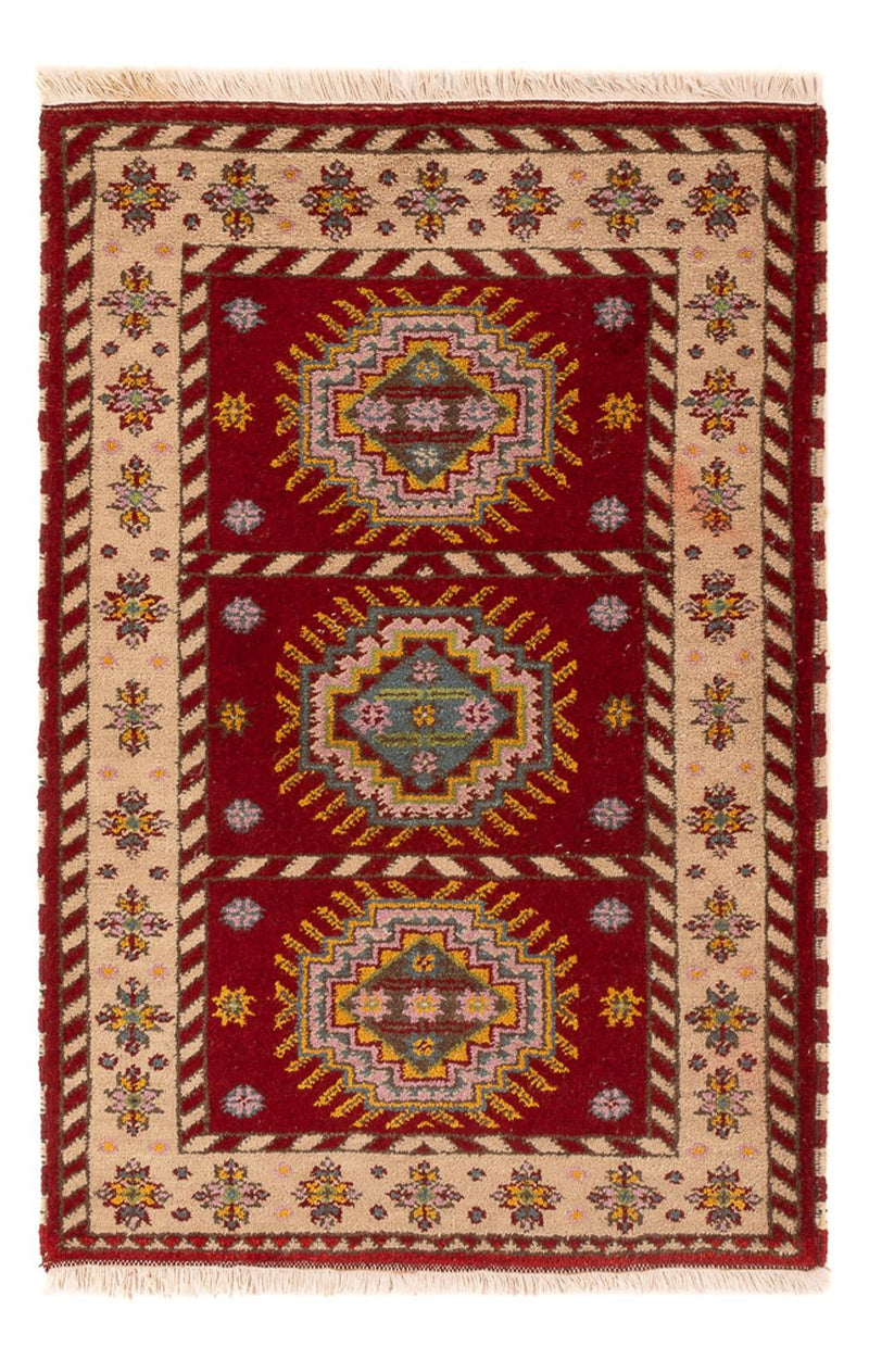 Orientalsk tæppe - 160 x 90 cm - mørkerød