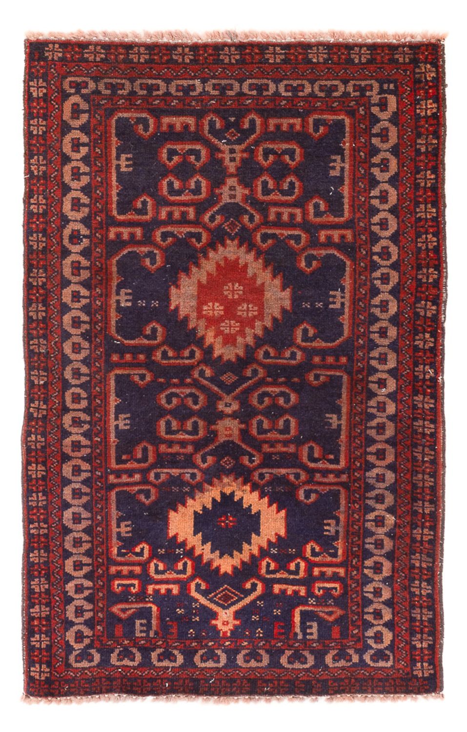 Baluch-tæppe - 120 x 60 cm - bordeaux rød