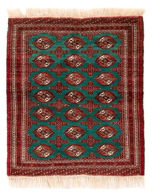 Turkaman-tæppe - 117 x 95 cm - flerfarvet