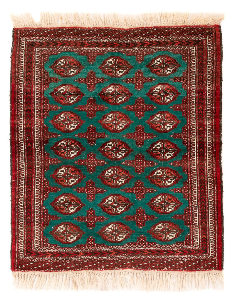 Turkaman-tæppe - 117 x 95 cm - flerfarvet