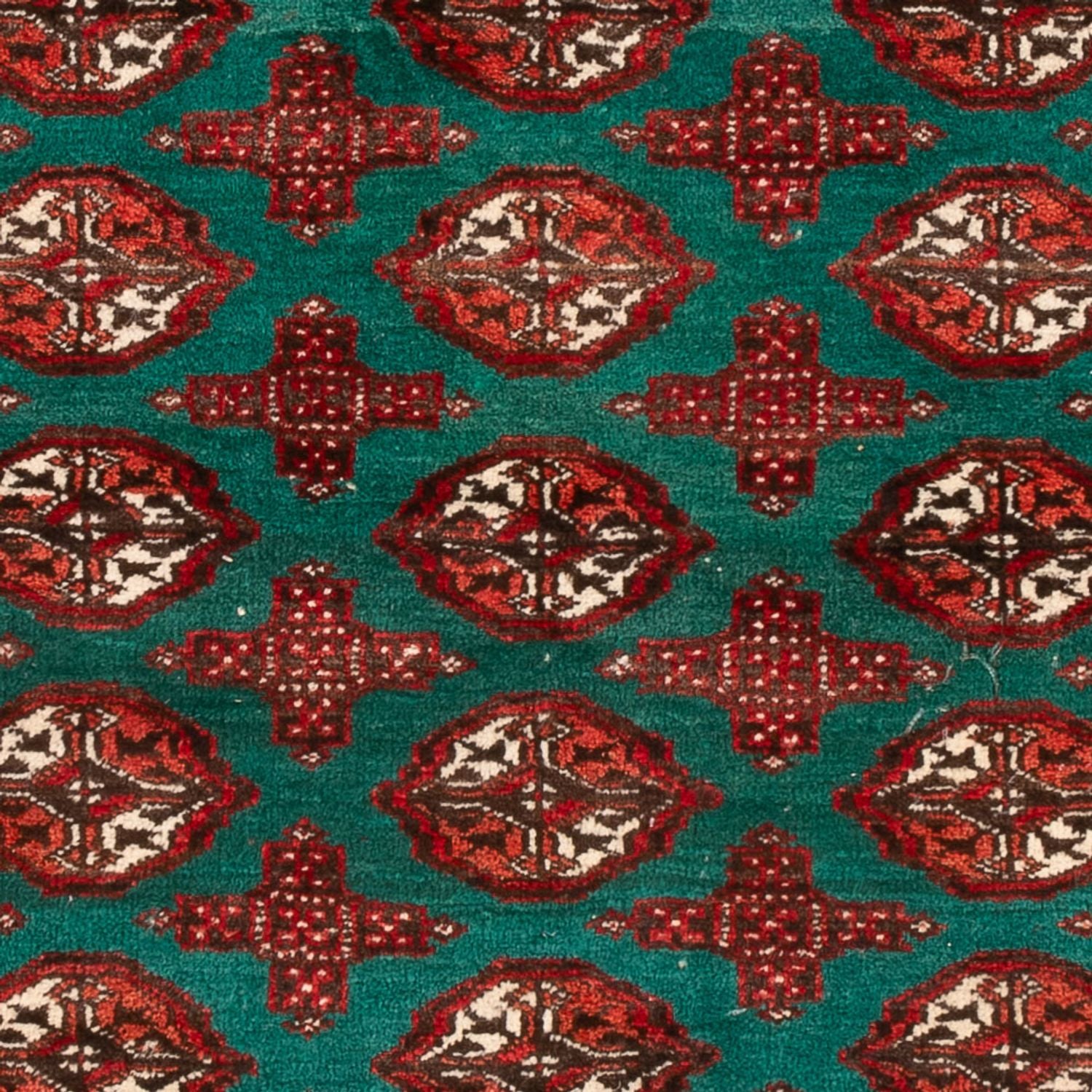 Turkaman-tæppe - 117 x 95 cm - flerfarvet